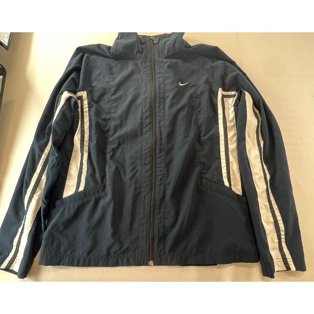 Nike Youth Boys Blue Full Zip Polyester Jacket WhiteInserts Size XL(16-18)